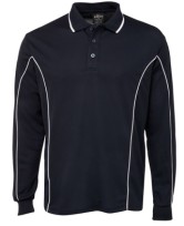 Podium L/S Piping Polo  | ML-7PIPL-E613 (60mm Logo) 